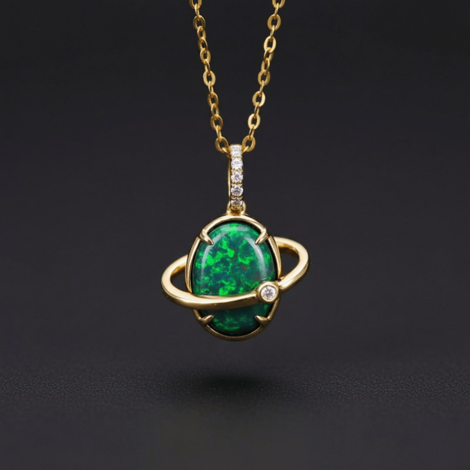 OpalAnhänger - Brilliant Black Opal Flame - Stück 9/15 - FAERELLI