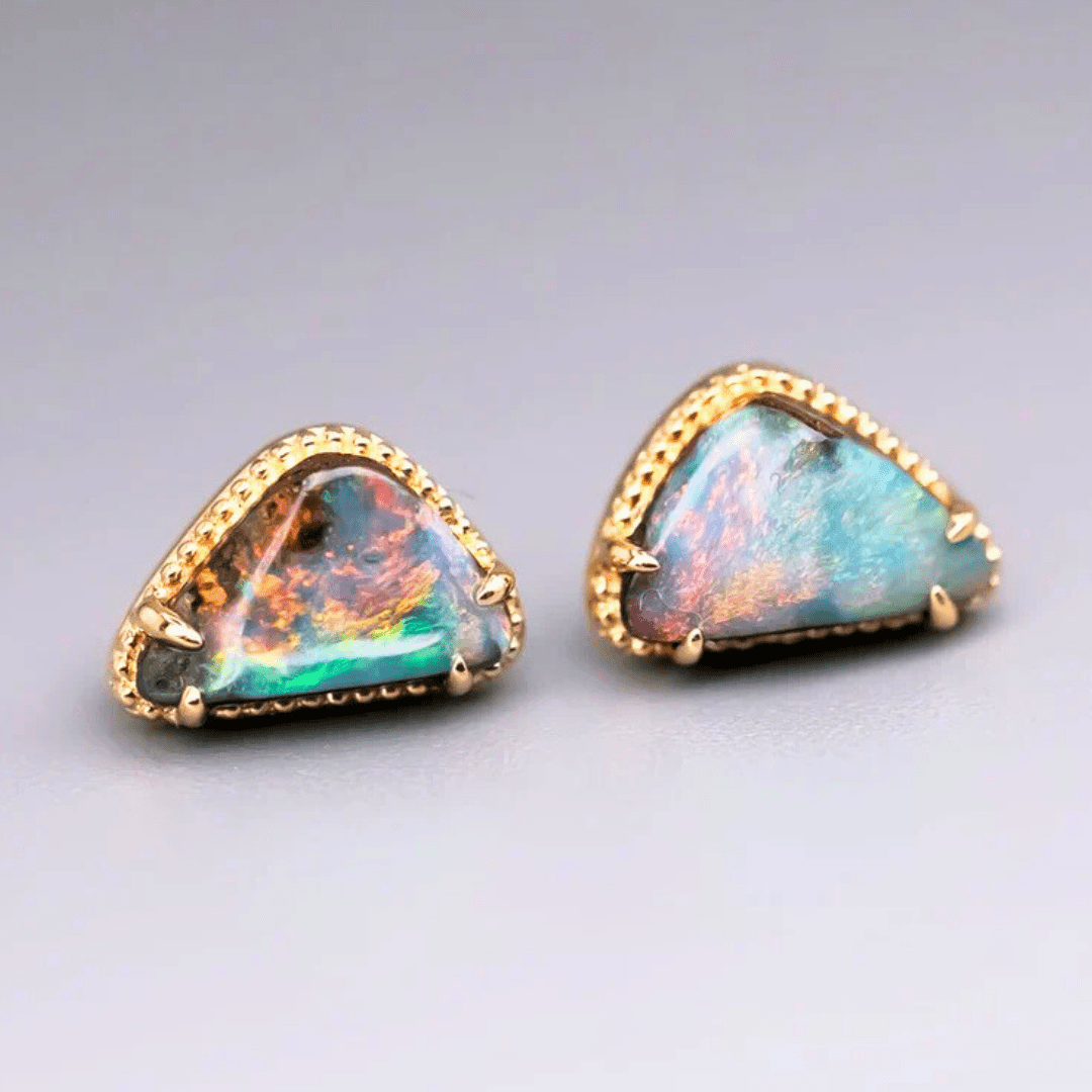 OpalOhrring - Singular Treasures of the Boulder - Stück 26/27 - FAERELLI