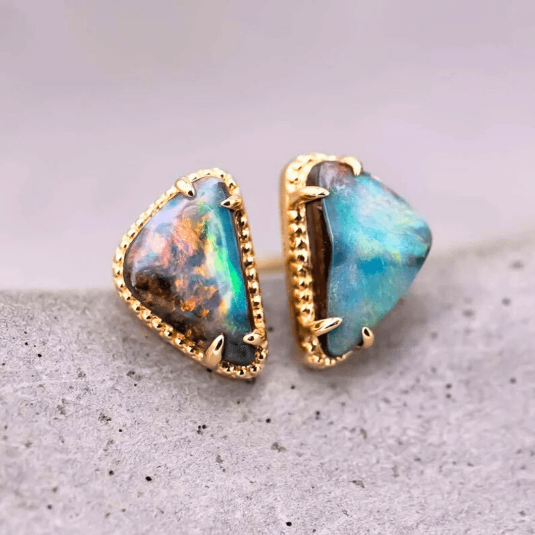 OpalOhrring - Singular Treasures of the Boulder - Stück 26/27 - FAERELLI