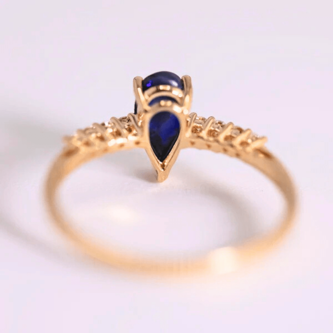 OpalRing - Brilliant Black Opal Flame - Stück 14/15 - FAERELLI