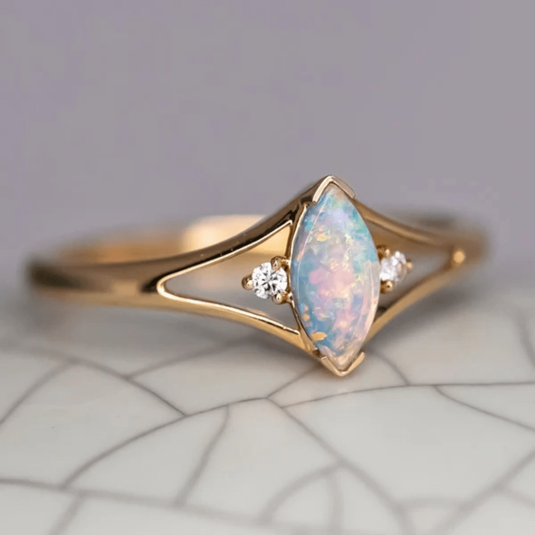 OpalRing - Singular Treasures of the Boulder - Stück 16/22 - FAERELLI