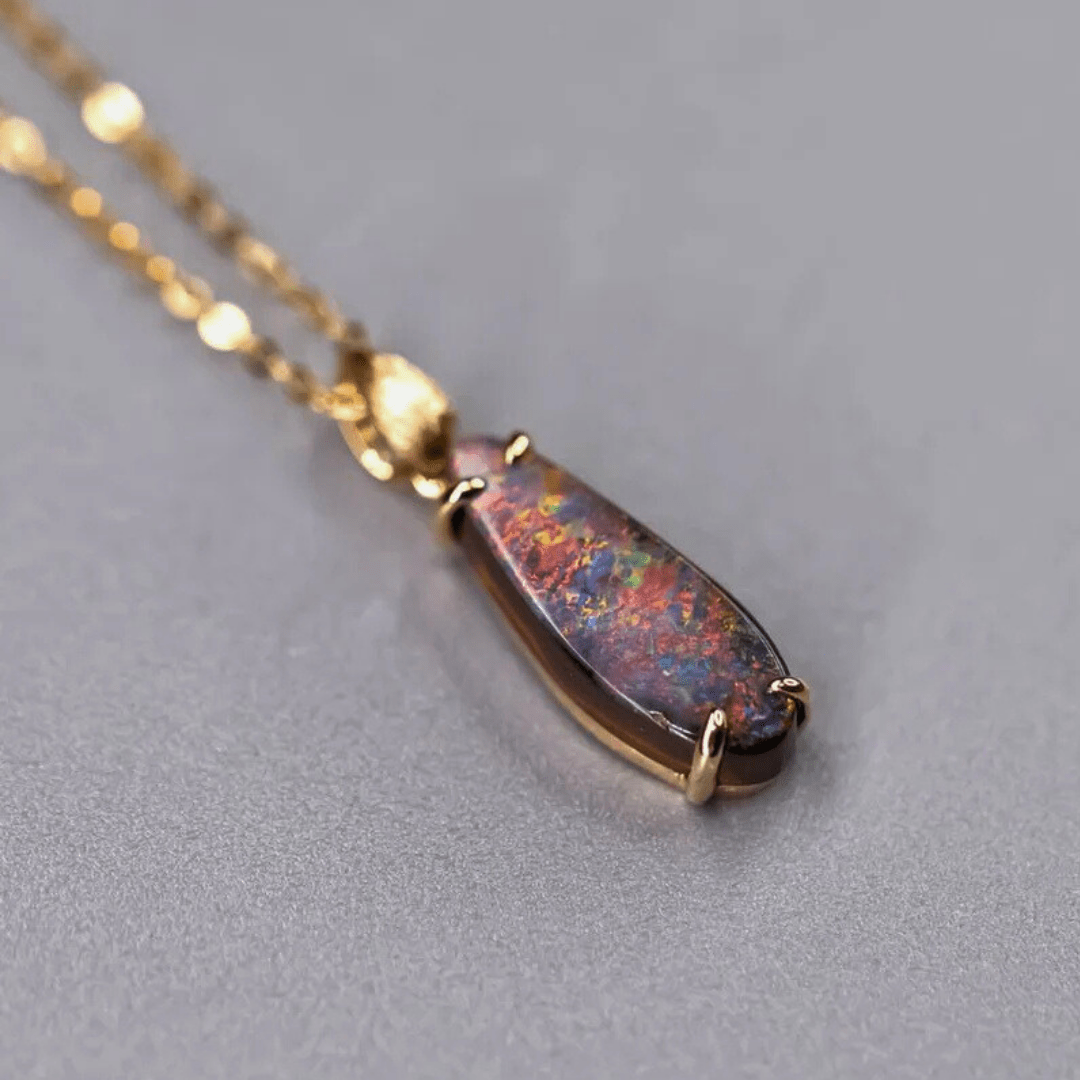 OpalKette - Singular Treasures of the Boulder - Stück 11/27 - FAERELLI