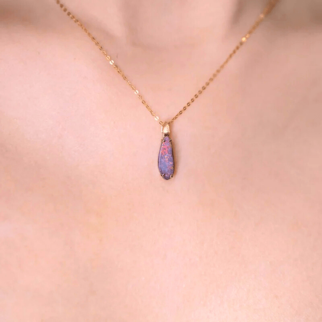 OpalKette - Singular Treasures of the Boulder - Stück 11/27 - FAERELLI