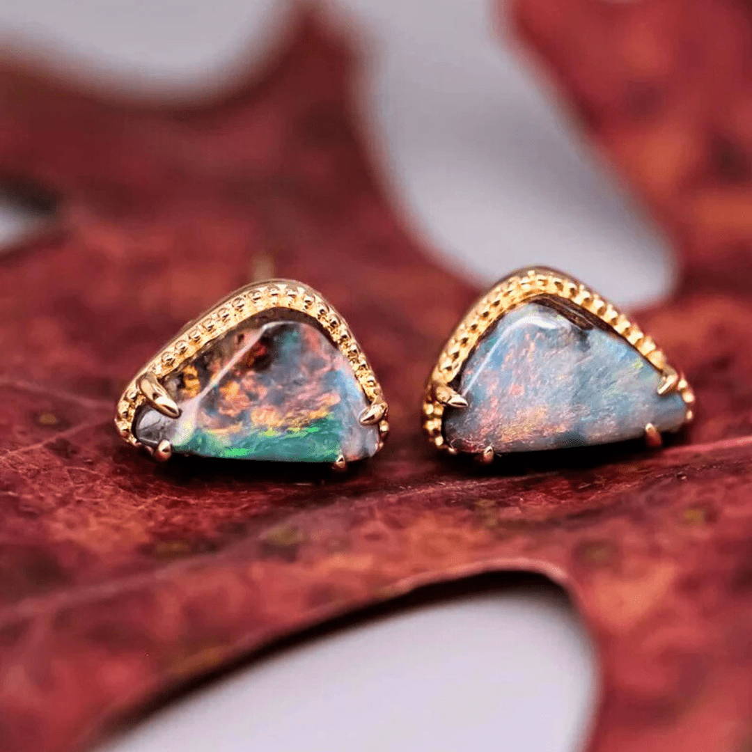OpalOhrring - Singular Treasures of the Boulder - Stück 26/27 - FAERELLI