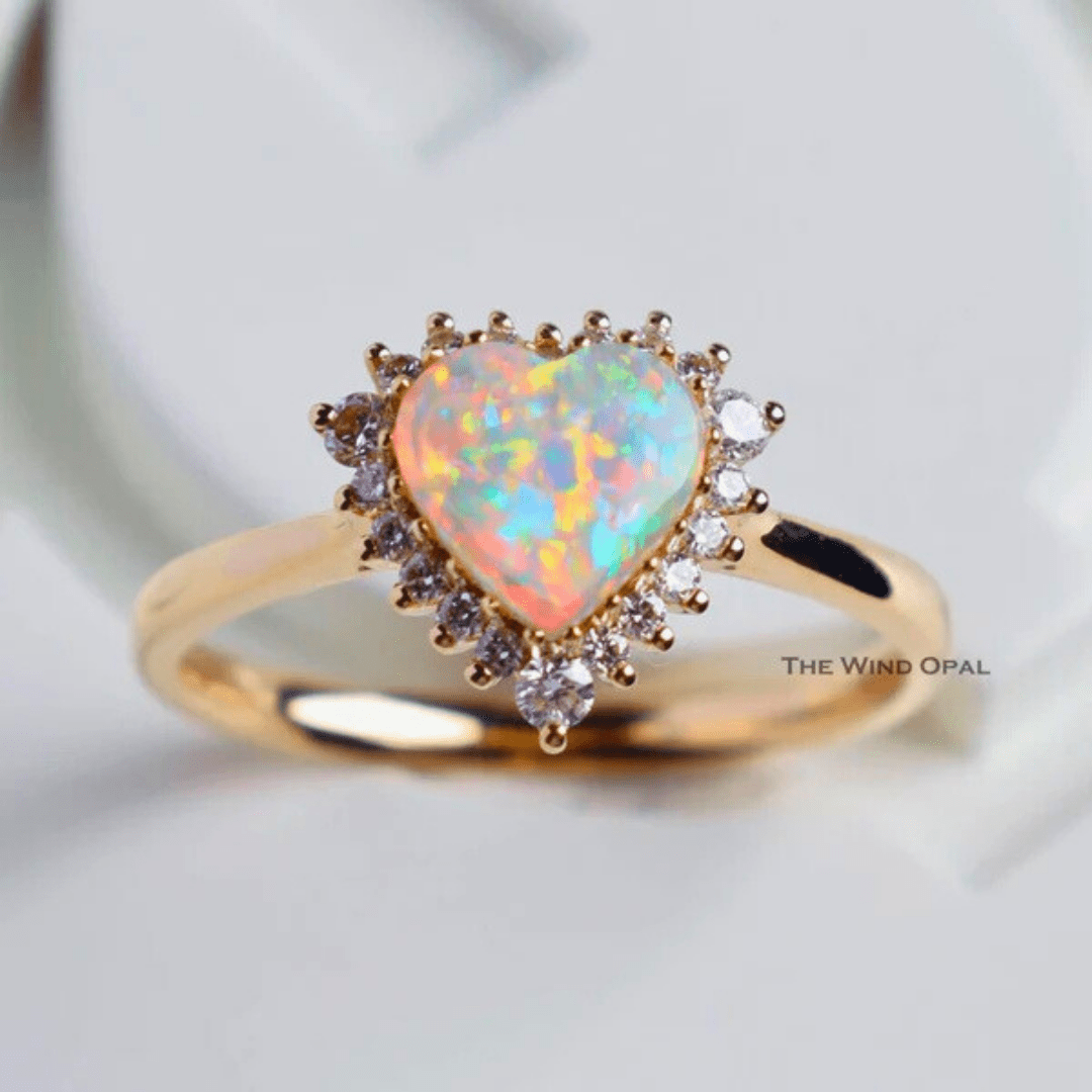 OpalRing - Brilliant Black Opal Flame - Stück 12/15 - FAERELLI