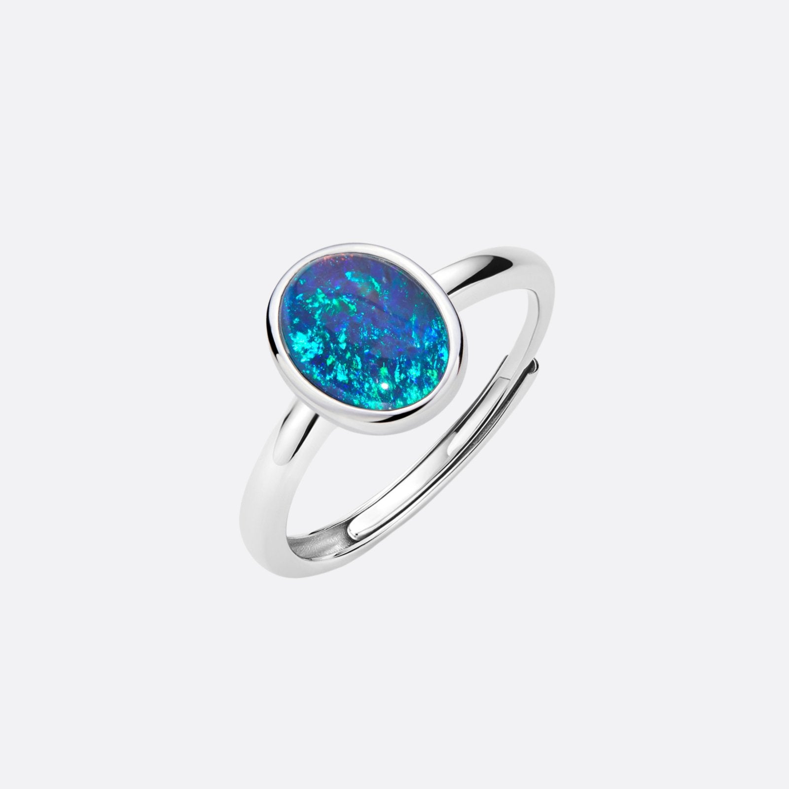 OpalRing - Ellipse of the Black Opal - FAERELLI