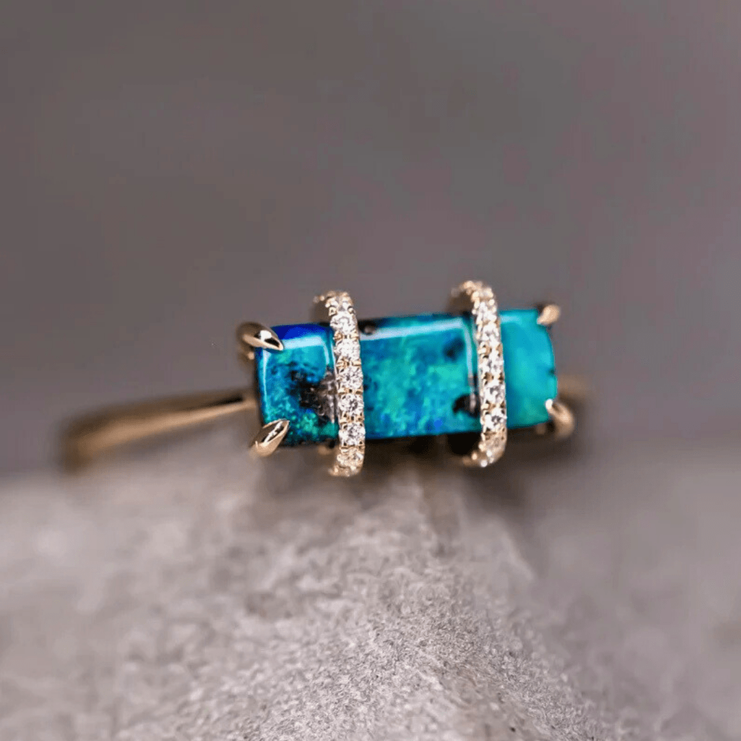 OpalRing - Singular Treasures of the Boulder - Stück 19/27 - FAERELLI